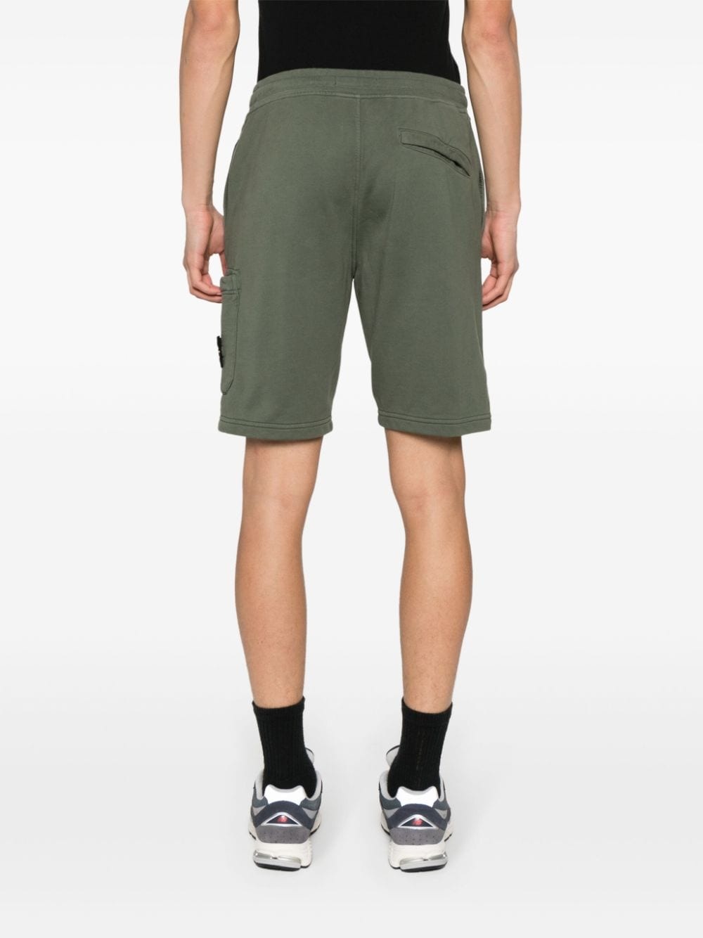 Compass-appliquÃ© cotton shorts - 4