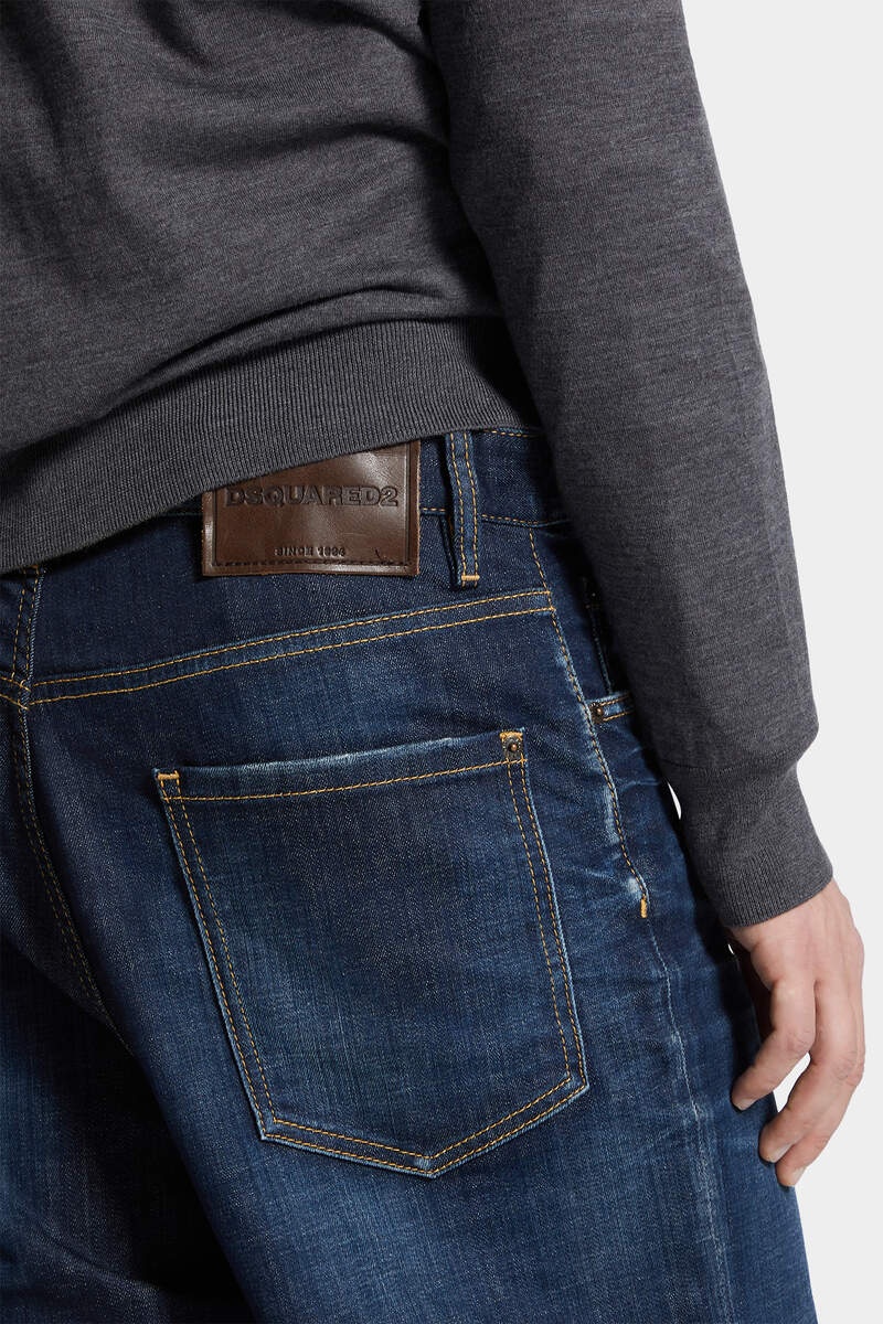 DARK CLEAN WASH LOOSE JEANS - 6