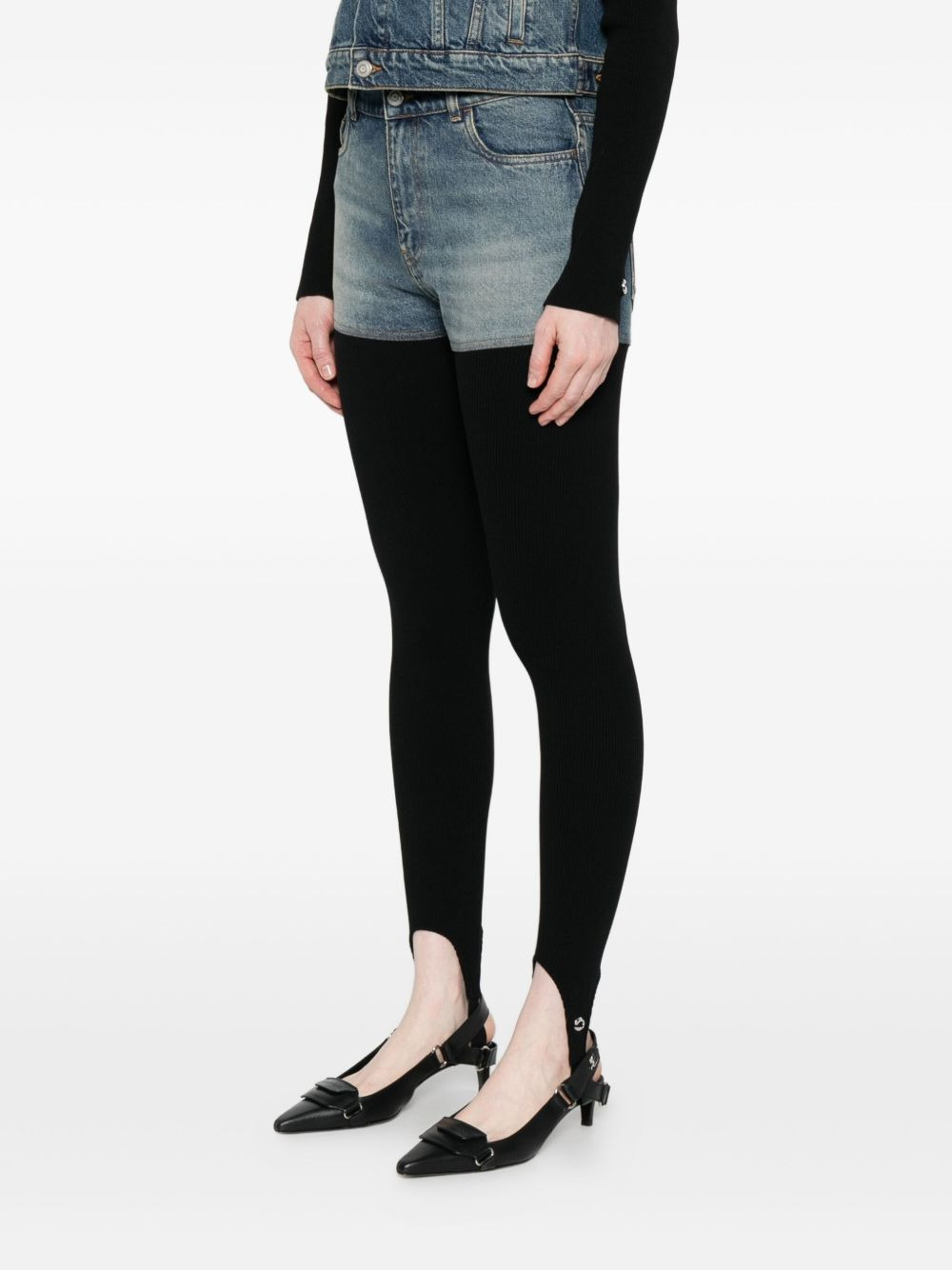 Hybrid ribbed denim jeans - 3
