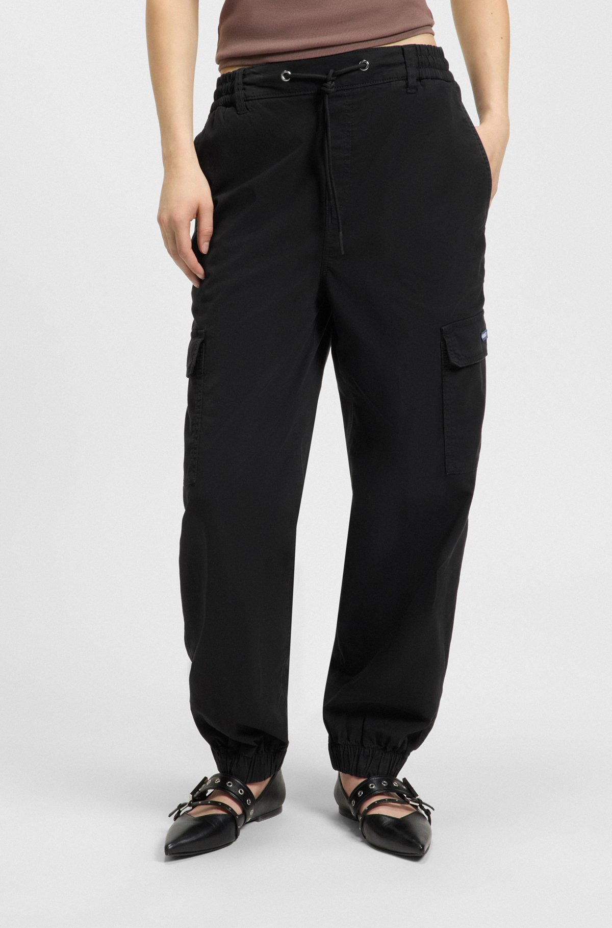 RELAXED-FIT PANTS IN WASHED STRETCH COTTON - 2