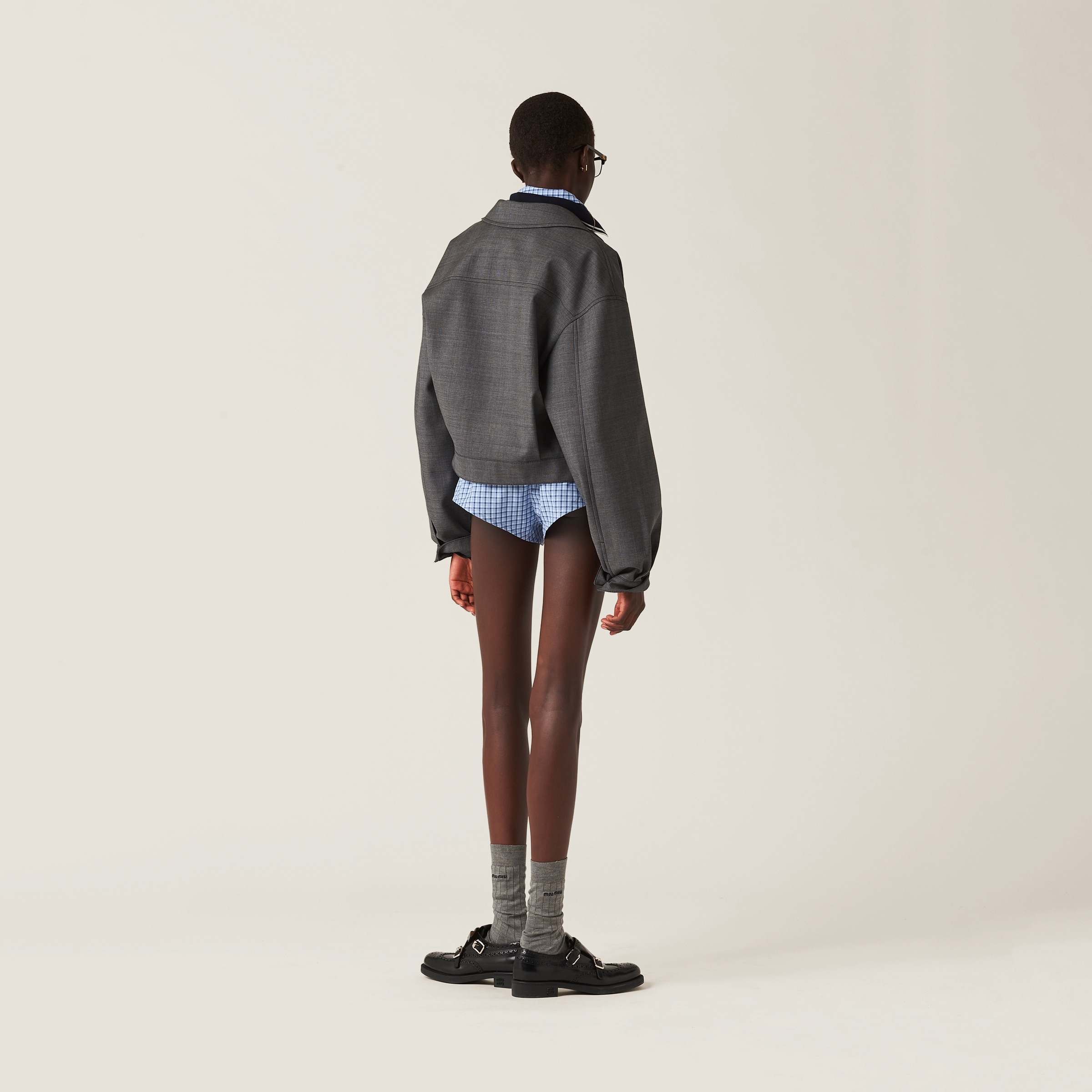 Prince of Wales check blouson jacket - 3