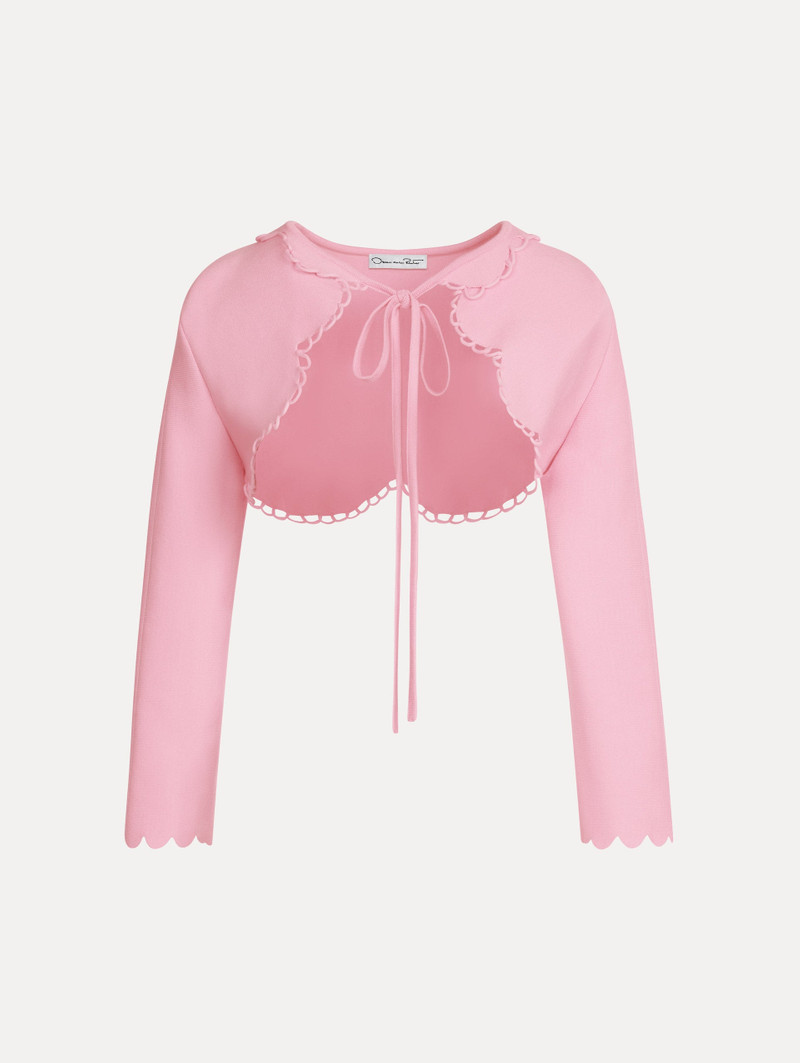 SCALLOP TRIM KNIT BOLERO 1