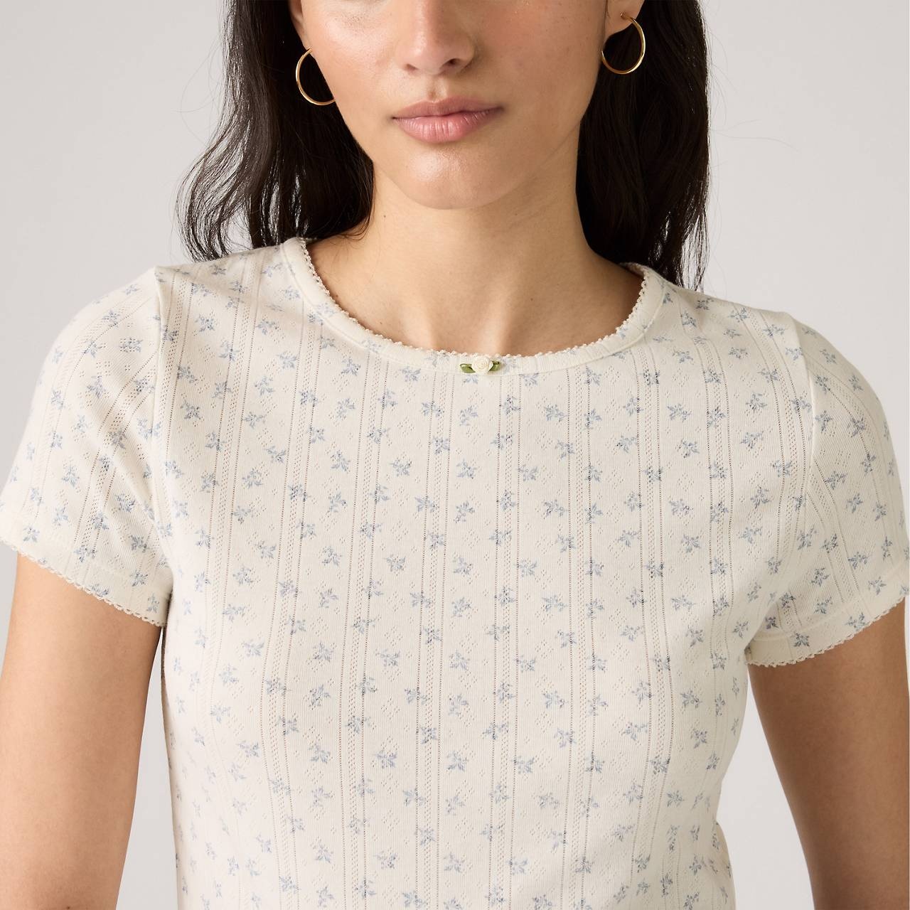 DRY GOODS WOMEN'S POINTELLE T-SHIRT - 4