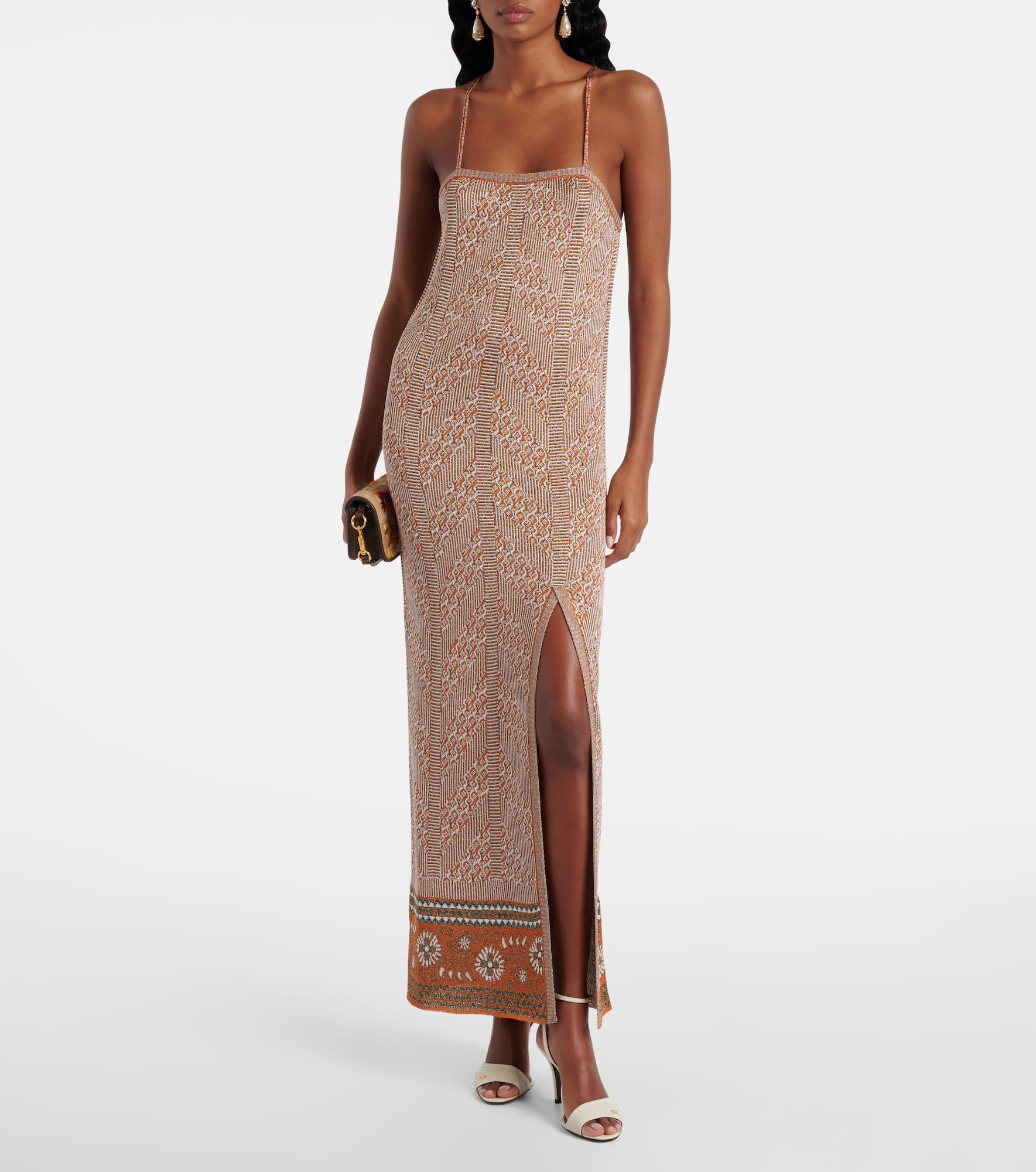 Jacquard lamé maxi dress - 2
