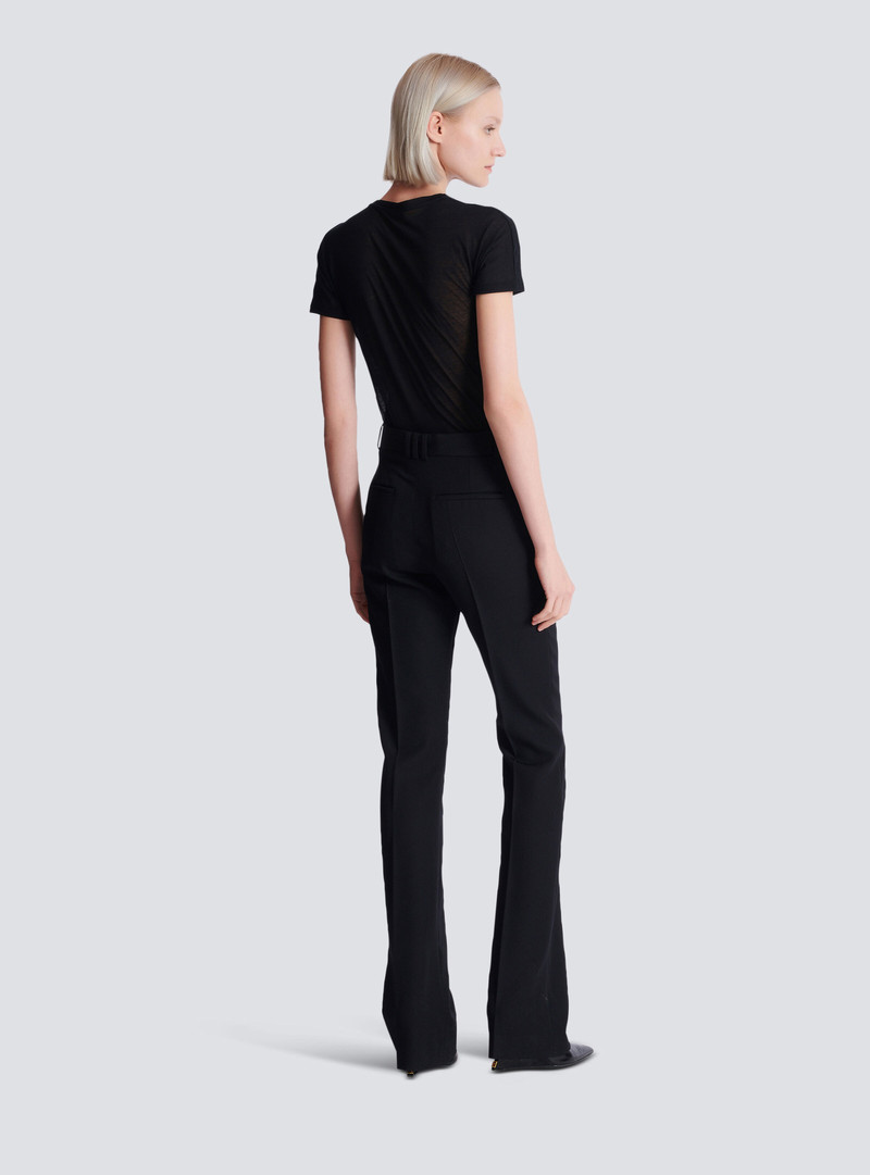 Straight-leg grain de poudre trousers 4