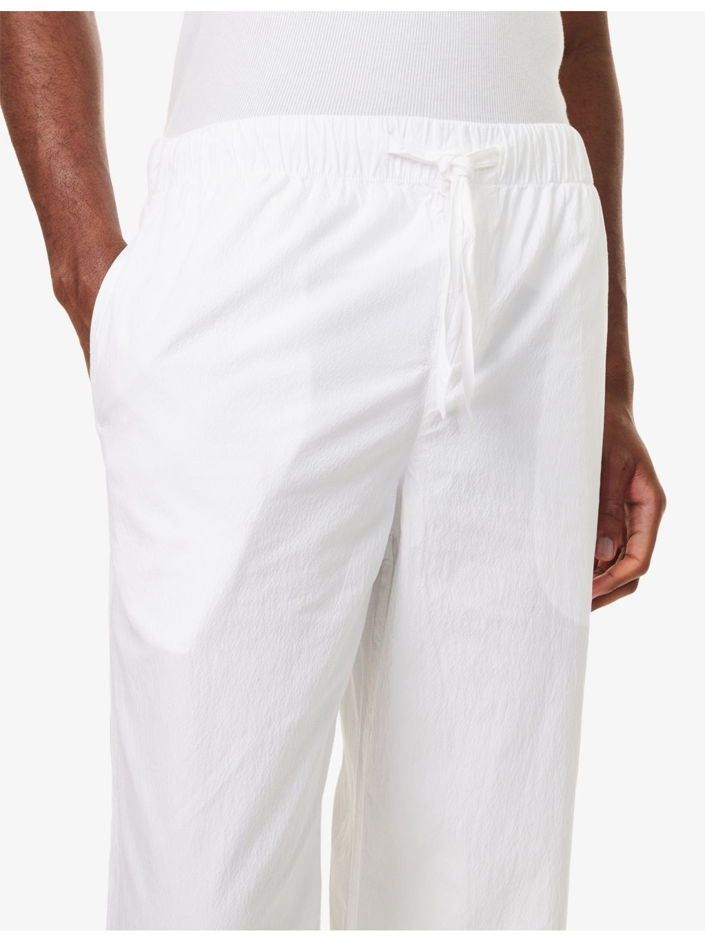 Luan Seersucker Straight-Leg Cotton-Blend Trousers - 5