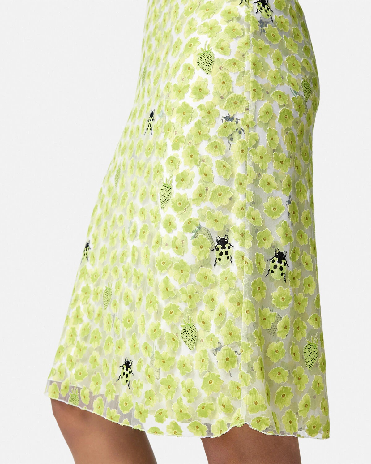 Strawberry Garden Devoré Pencil Skirt - 3