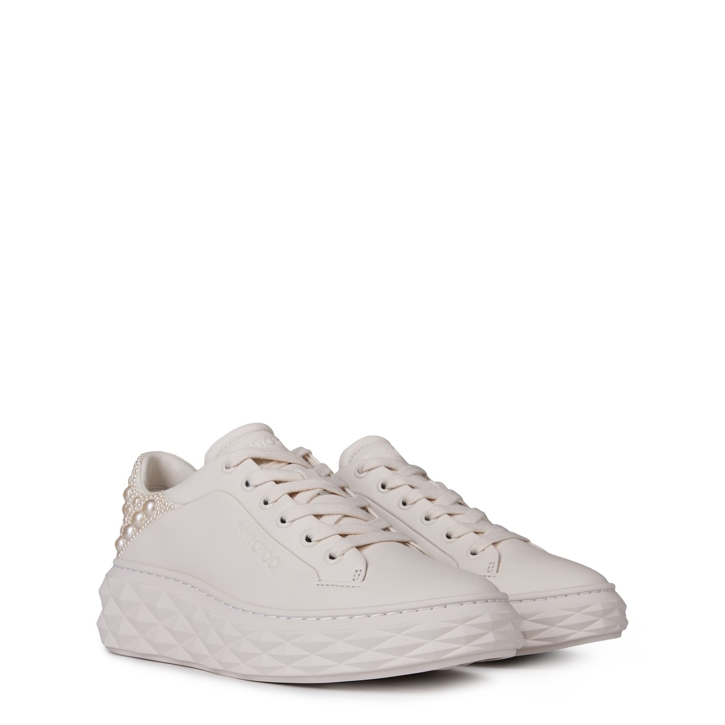 DIAMOND MAXI OMBRE LEATHER SNEAKERS - 3