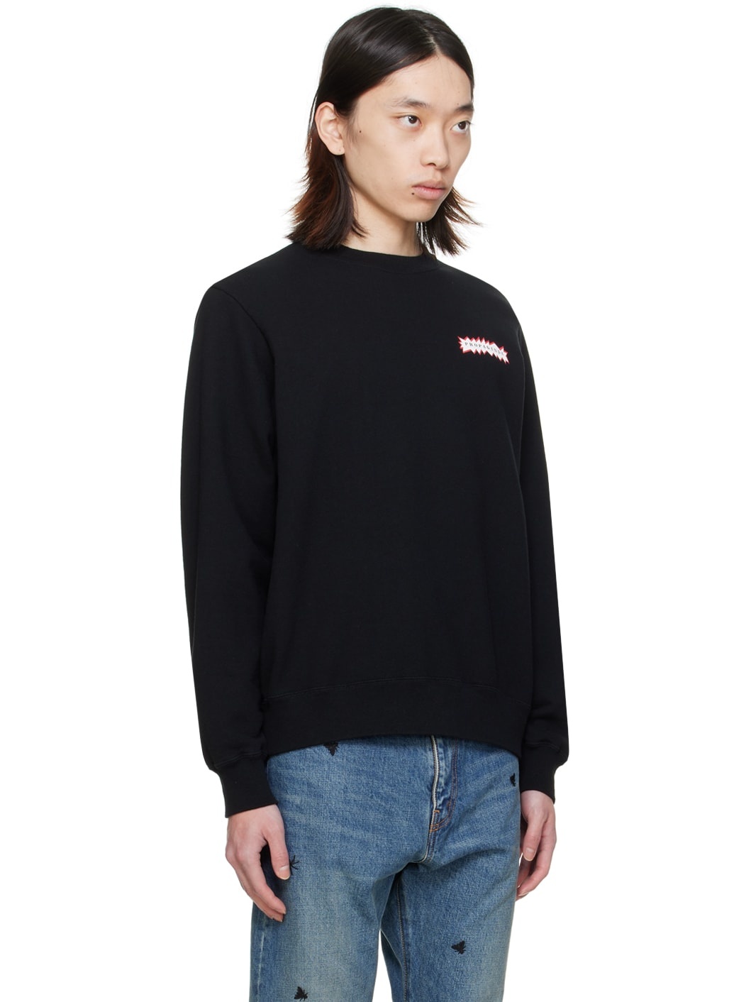 Black Printed Sweatshirt - 2