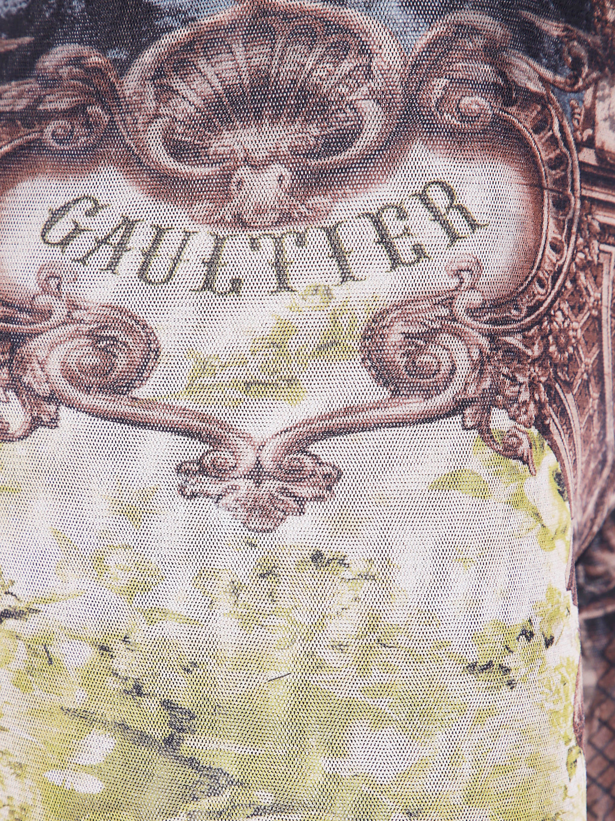 Jean Paul Gaultier Women Mesh Trouser Printed "Médaillon" - 3