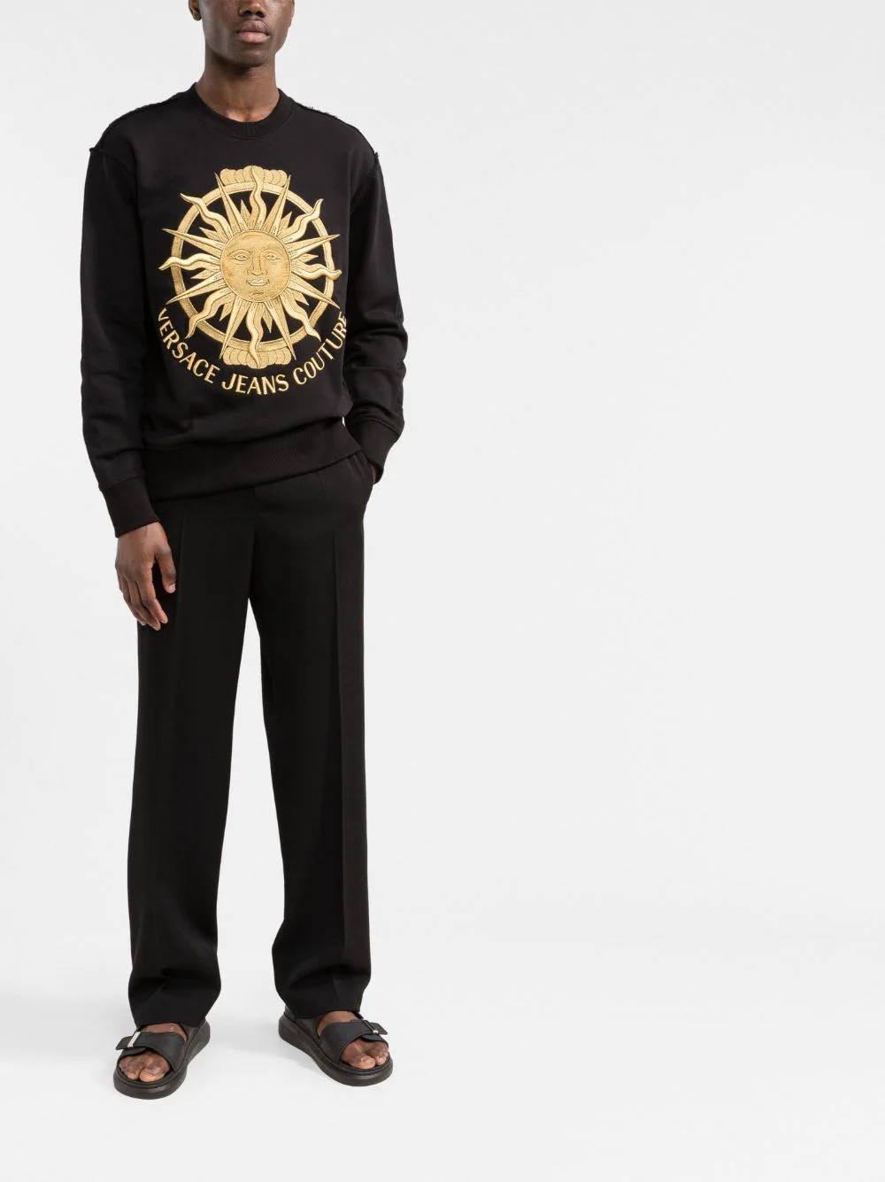 Medusa embroidery crew-neck sweatshirt - 2