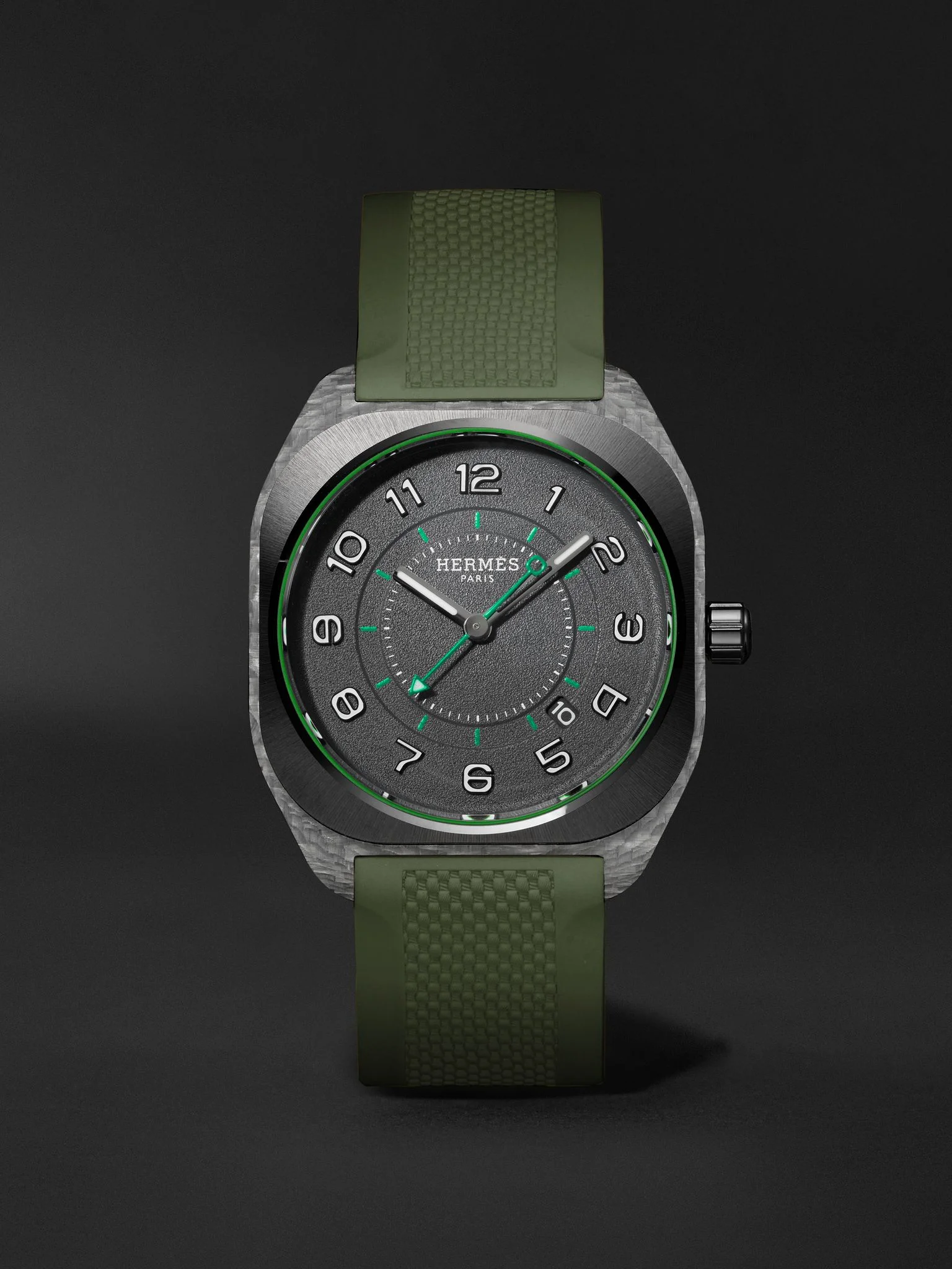 H08 Automatic 39mm Glass Fibre and Rubber Watch, Ref. No. 402991WW00 Green - 1