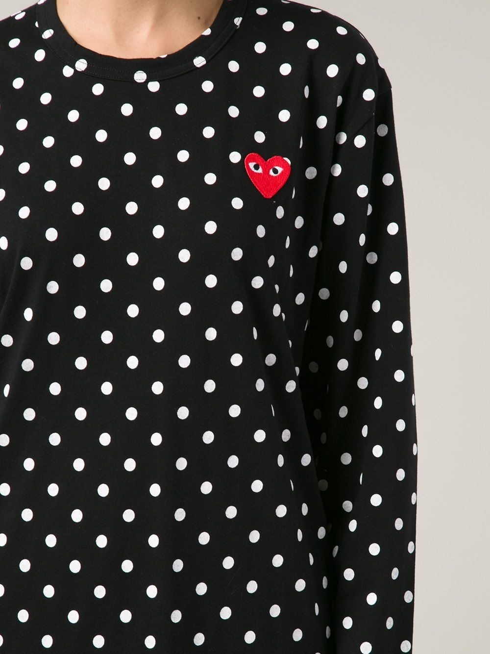 long sleeve polka dot T-shirt - 5