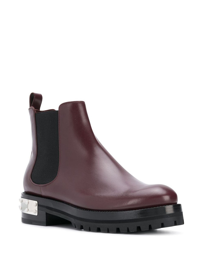 Alexander McQueen studded logo plaque Chelsea boots outlook