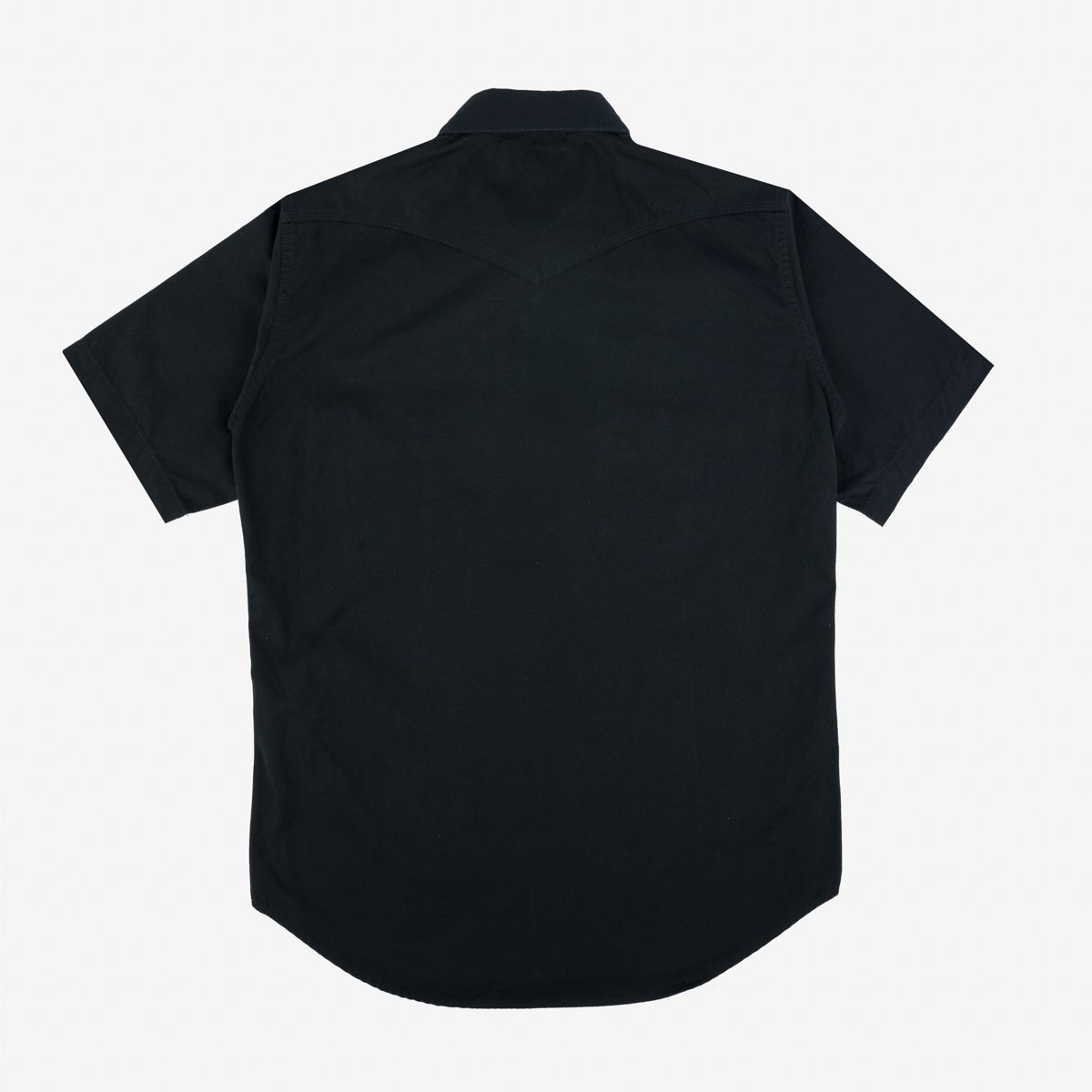 IHSH-387-BLK 7oz Fatigue Cloth Short Sleeved Western Shirt - Black - 6