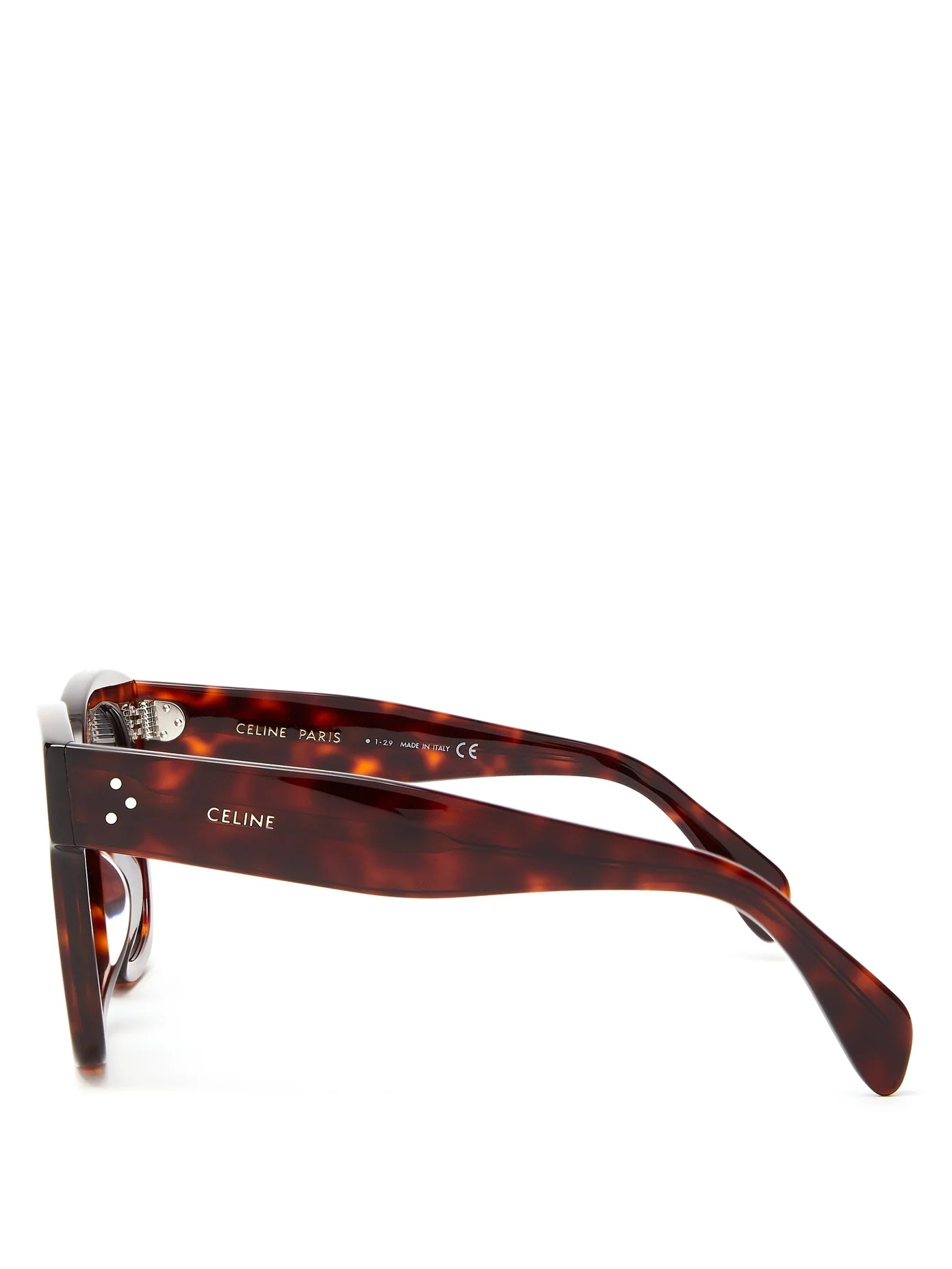 Tortoise-effect square acetate sunglasses - 4