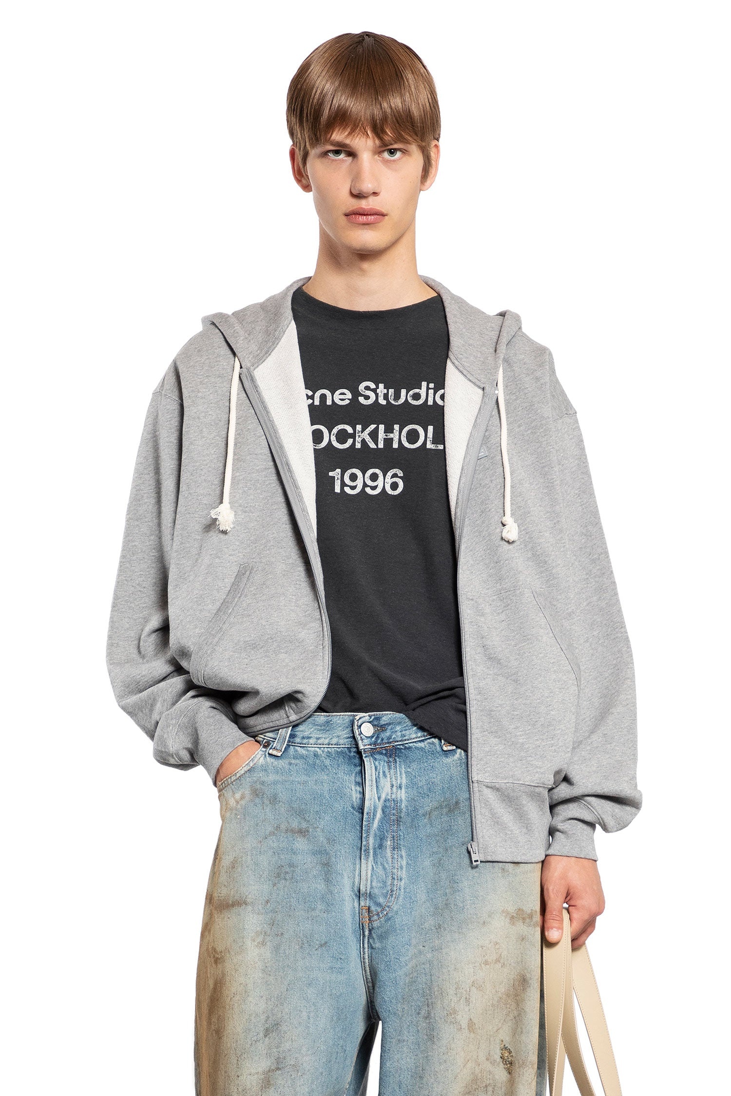 ACNE STUDIOS MAN GREY SWEATSHIRTS - 1