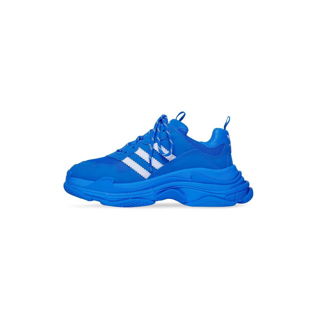 Women's Balenciaga / Adidas Triple S Sneaker in Blue - 4
