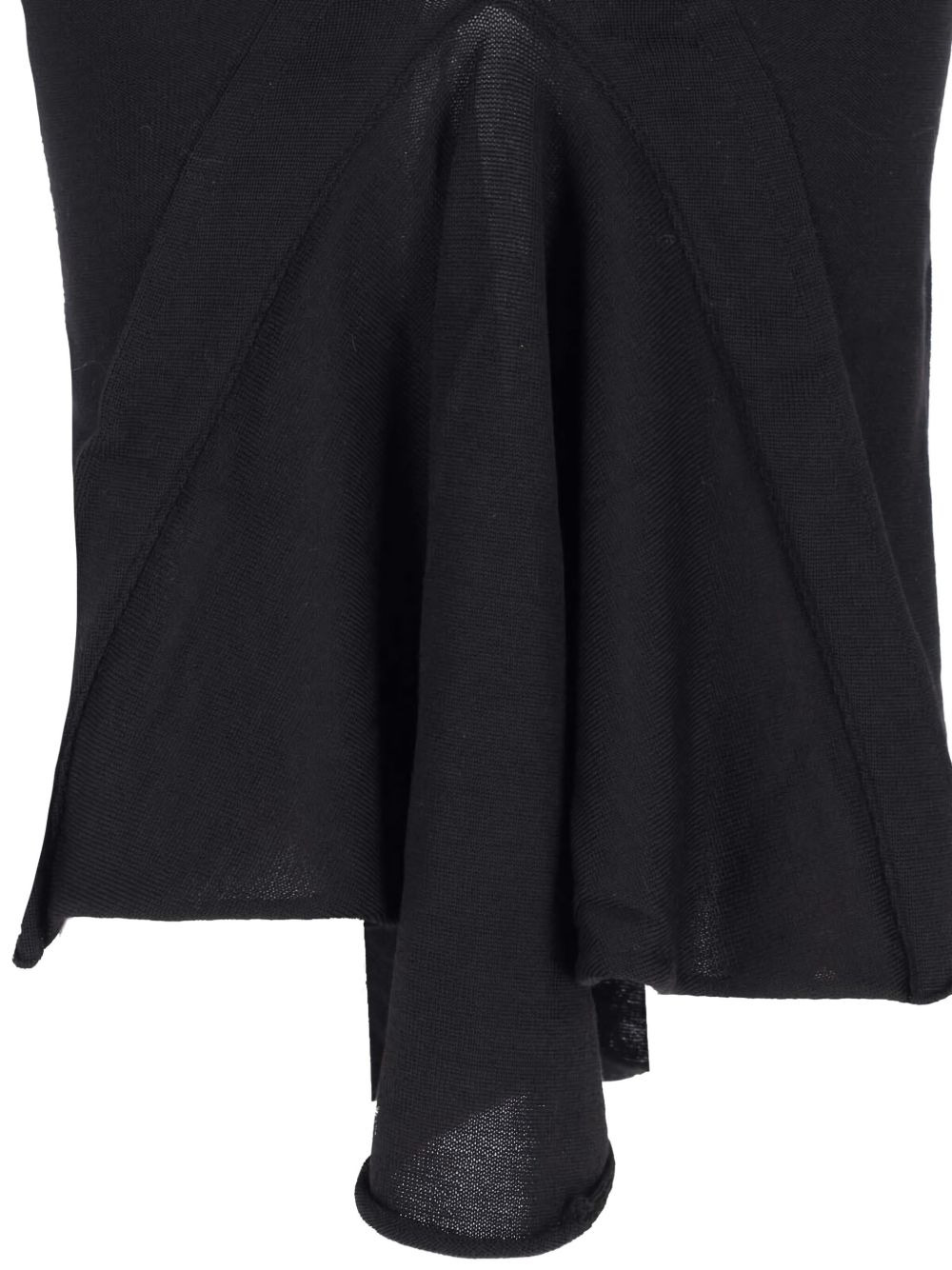 asymmetric fishtail midi skirt - 5