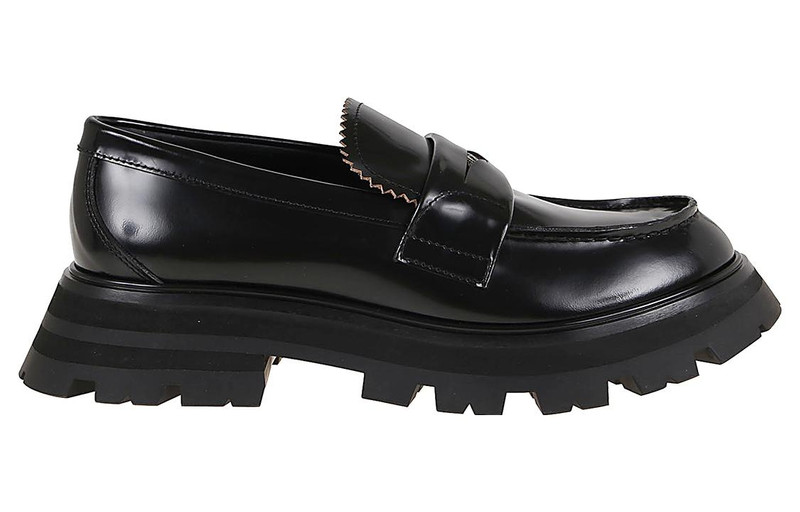 Alexander McQueen (WMNS) Alexander McQueen Wander Leather Loafers 'Core Black' 685690WHZ851081 outlook