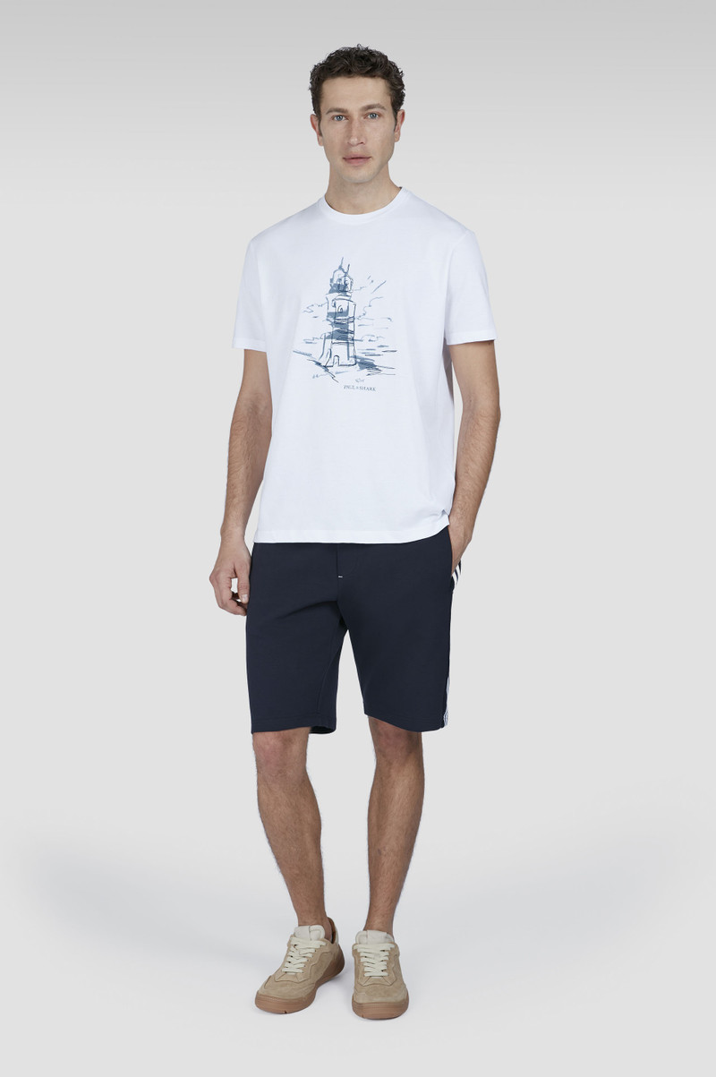 Paul & Shark X-SOFT FLEECE SPORTS BERMUDA WITH STRIPED DETAILS outlook