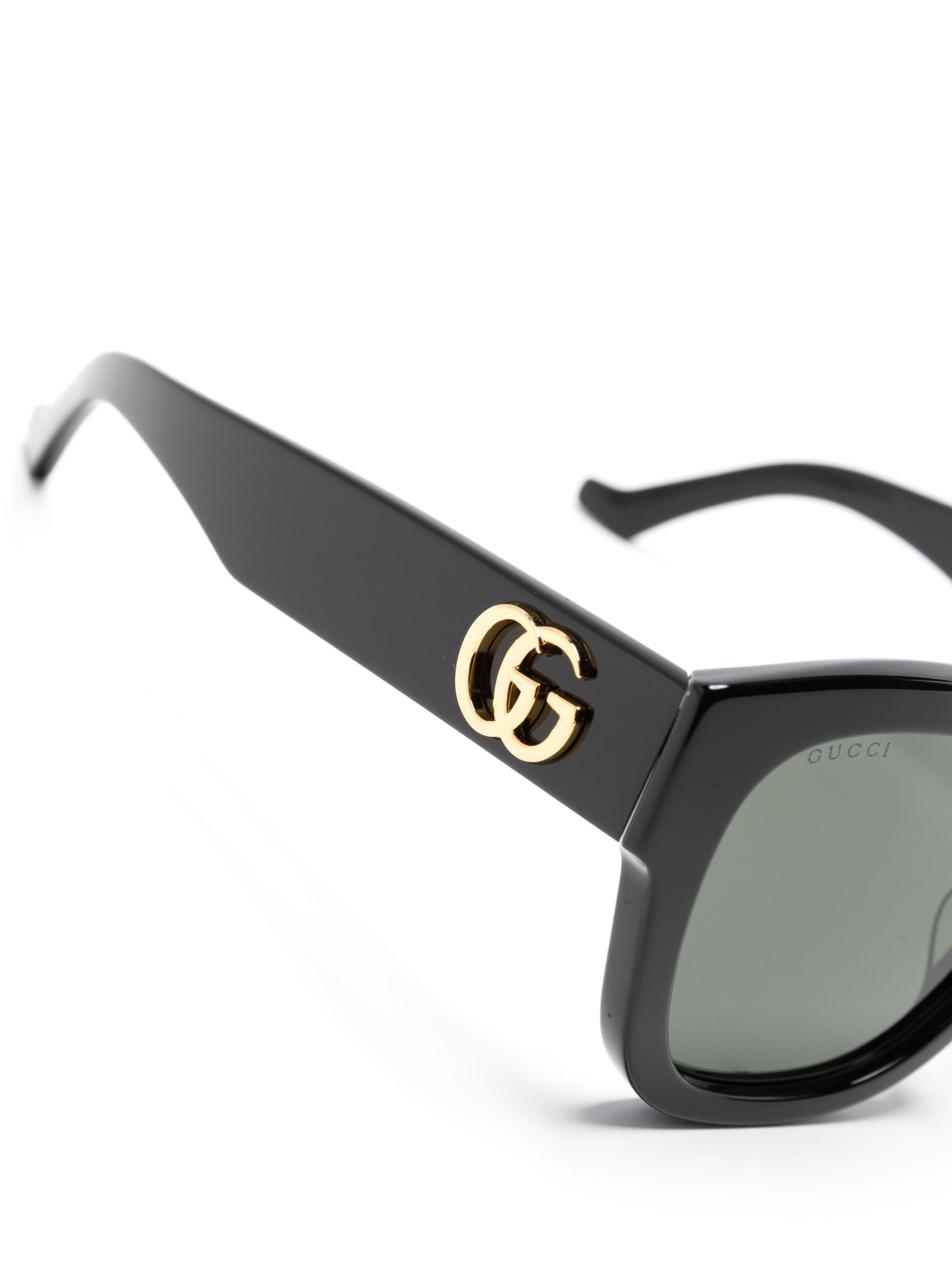 Black Double G Square-Frame Sunglasses - 3