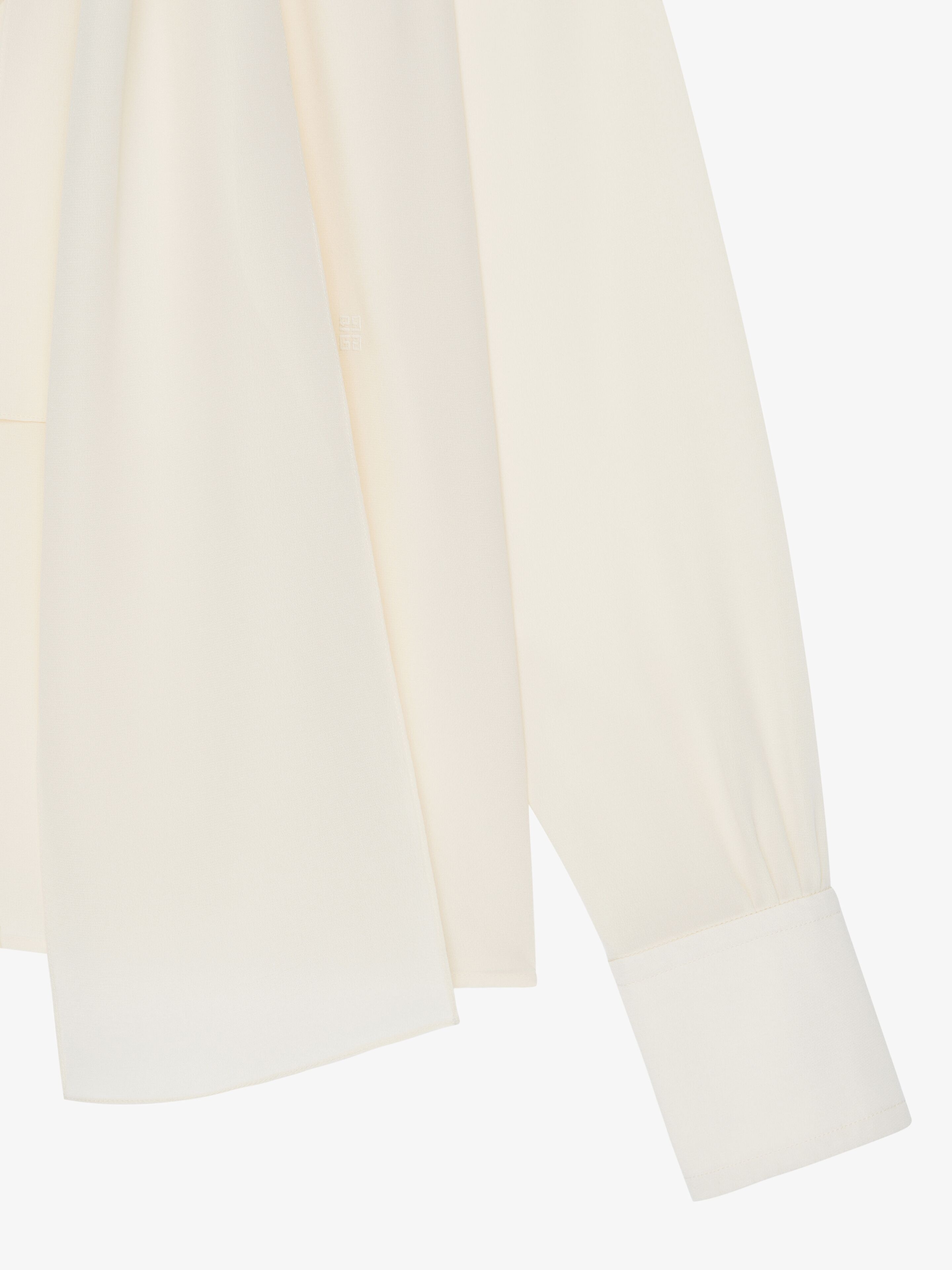 BLOUSE IN SILK WITH LAVALLIÈRE - 5