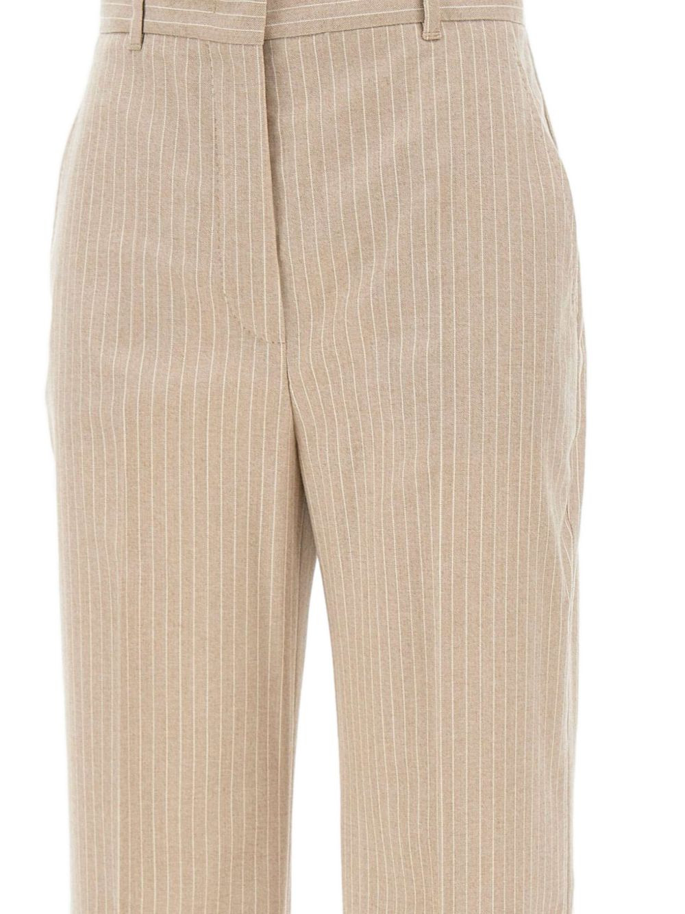 pinstripe pleated trousers - 4