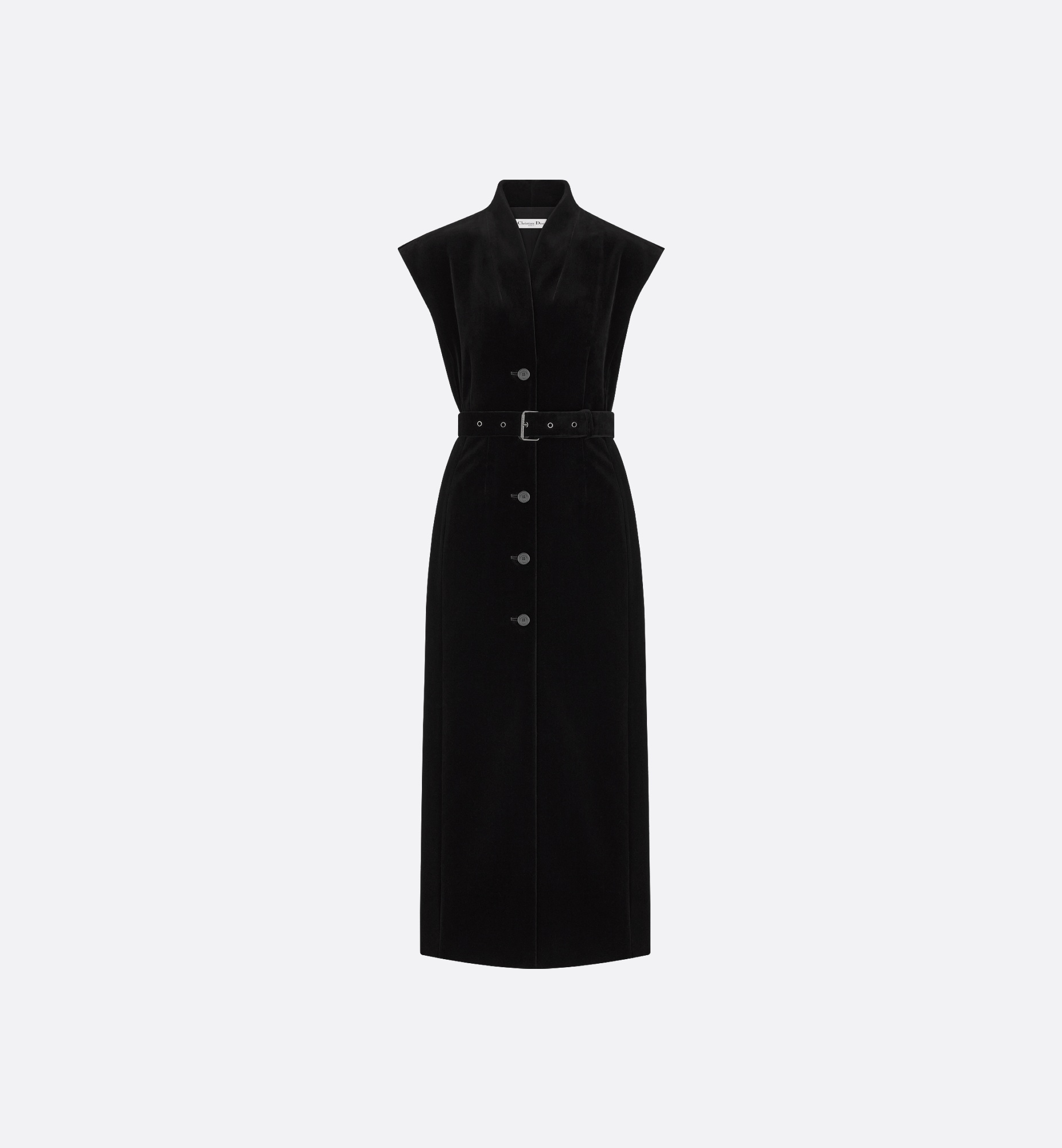 Mid-Length Belted Dress - 1