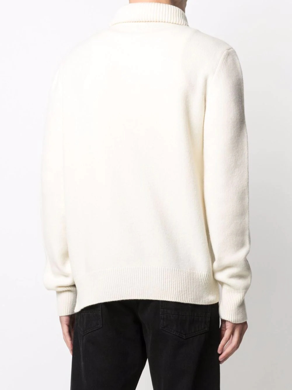 roll neck knitted jumper - 4