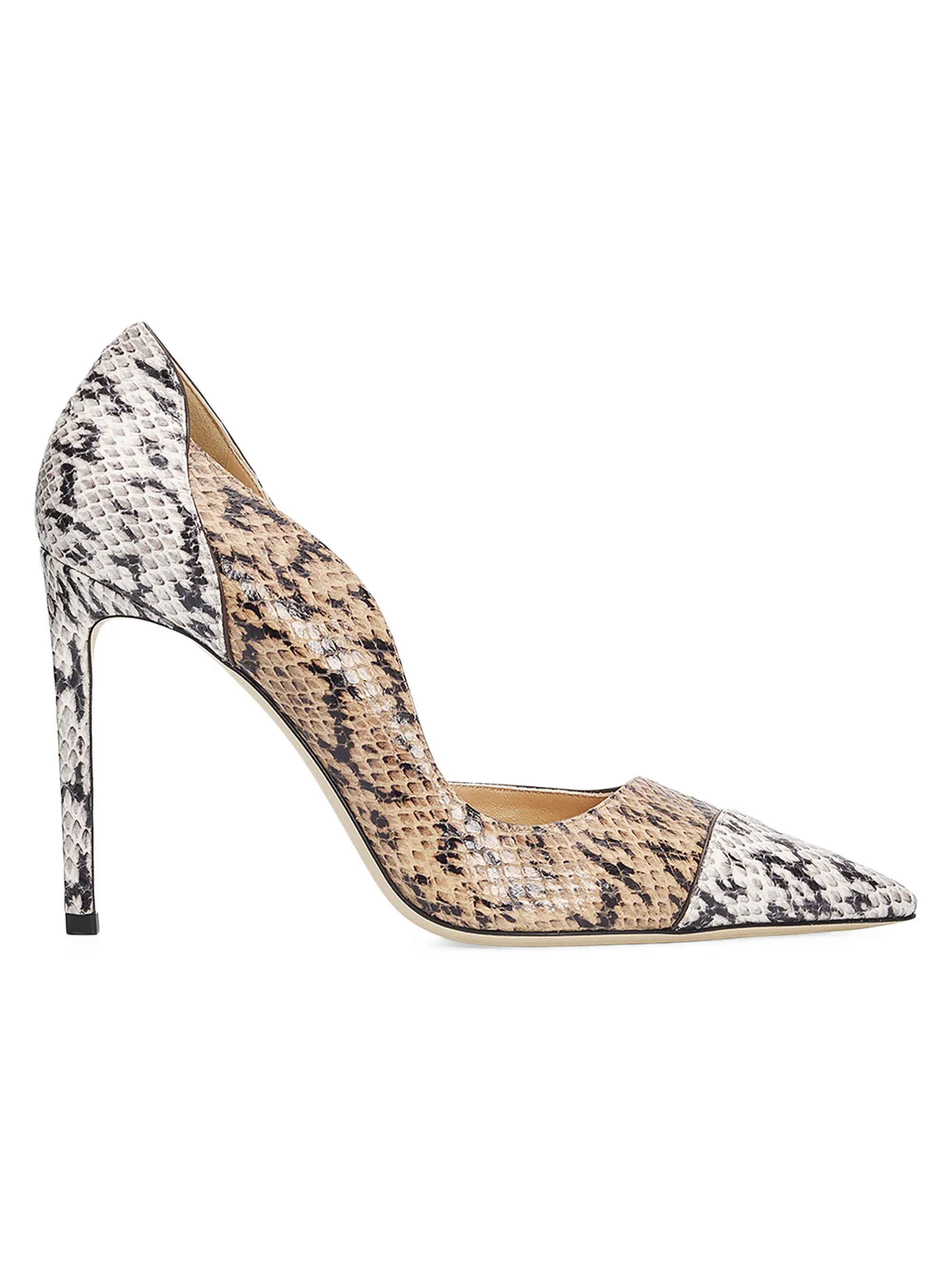 Women's Brigitte 100MM Printed Leather Pumps - Roccia Chai - 1