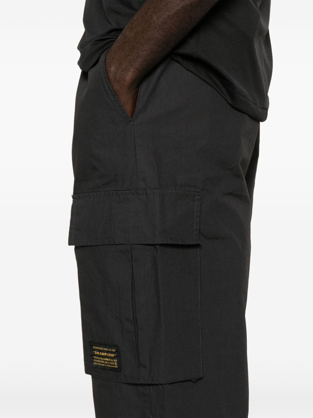 logo-patch cargo trousers - 5