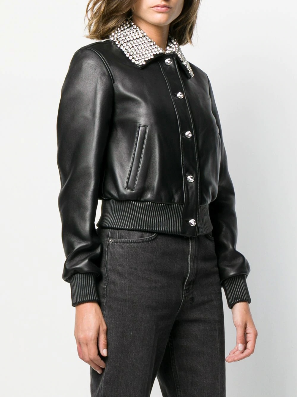 cropped bomber jacket - 3