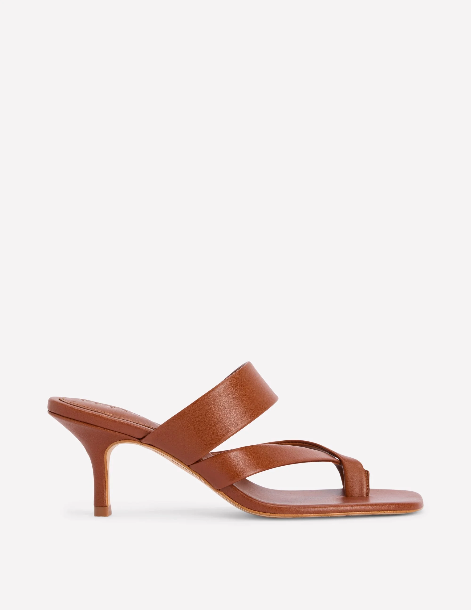 Toe Post Kitten Heel Sandal-Tan - 1