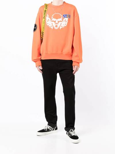 Heron Preston skull-print cotton sweatshirt outlook