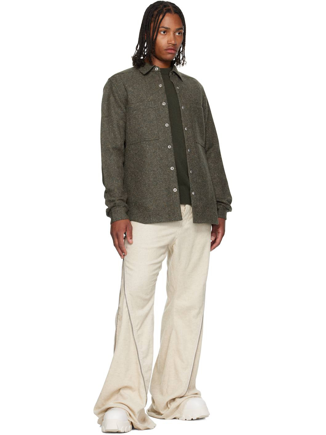 Khaki Concordians Rugged Wool Shirt - 4