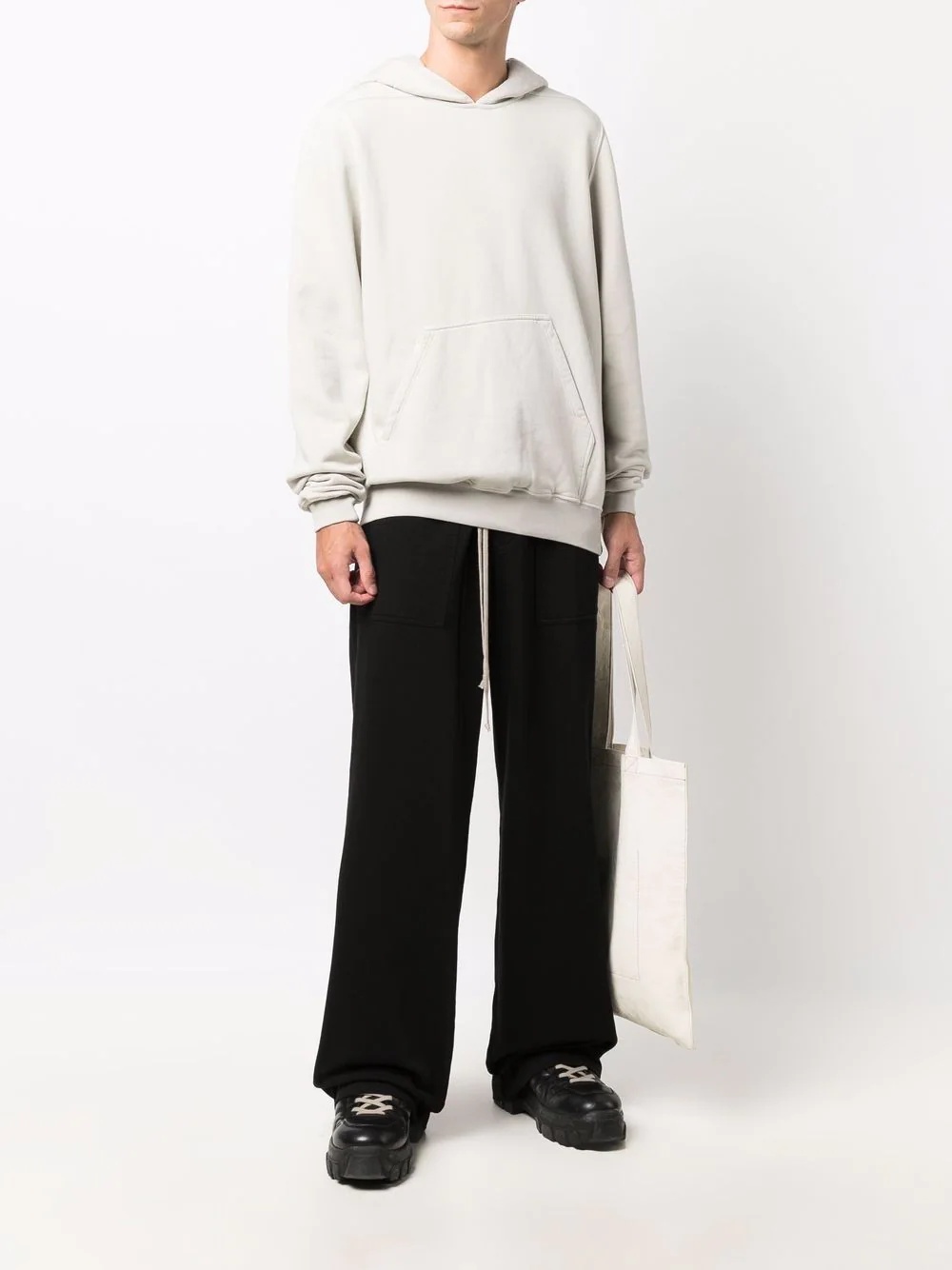 wide-leg drawstring trousers - 2