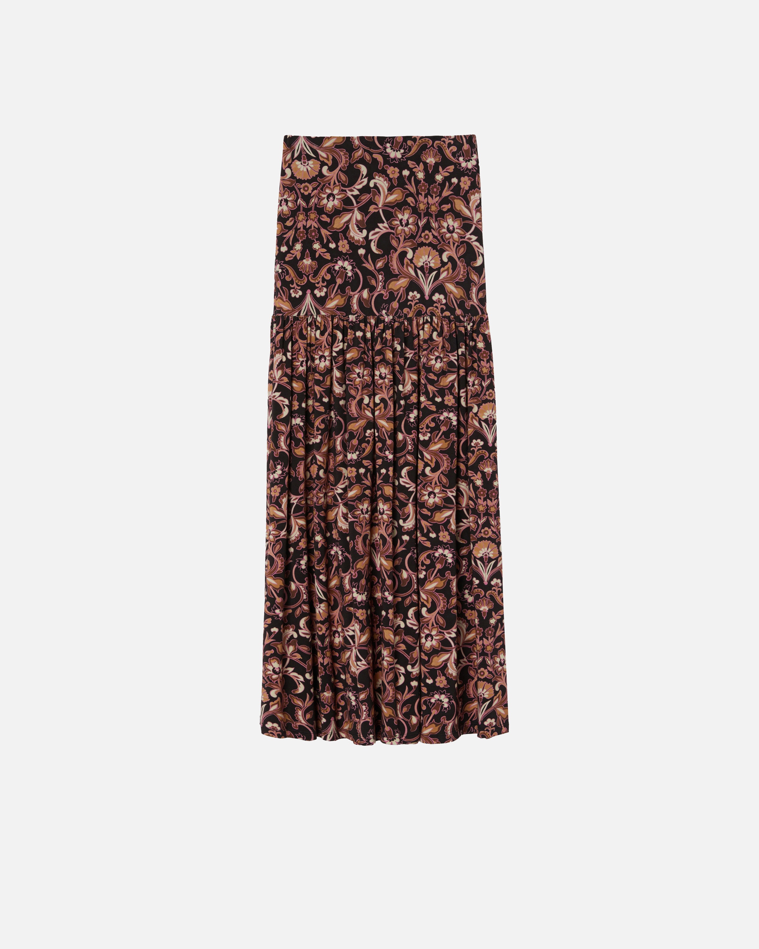 LONG FLORAL JERSEY SKIRT - 6
