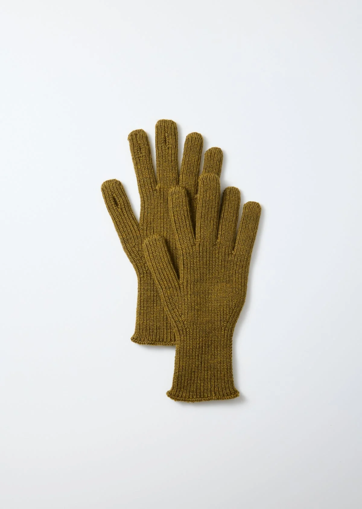 ROT-5181-AGRN ROTOTO - WASHABLE MERINO KNIT TOUCH GLOVES - ARMY GREEN - 1