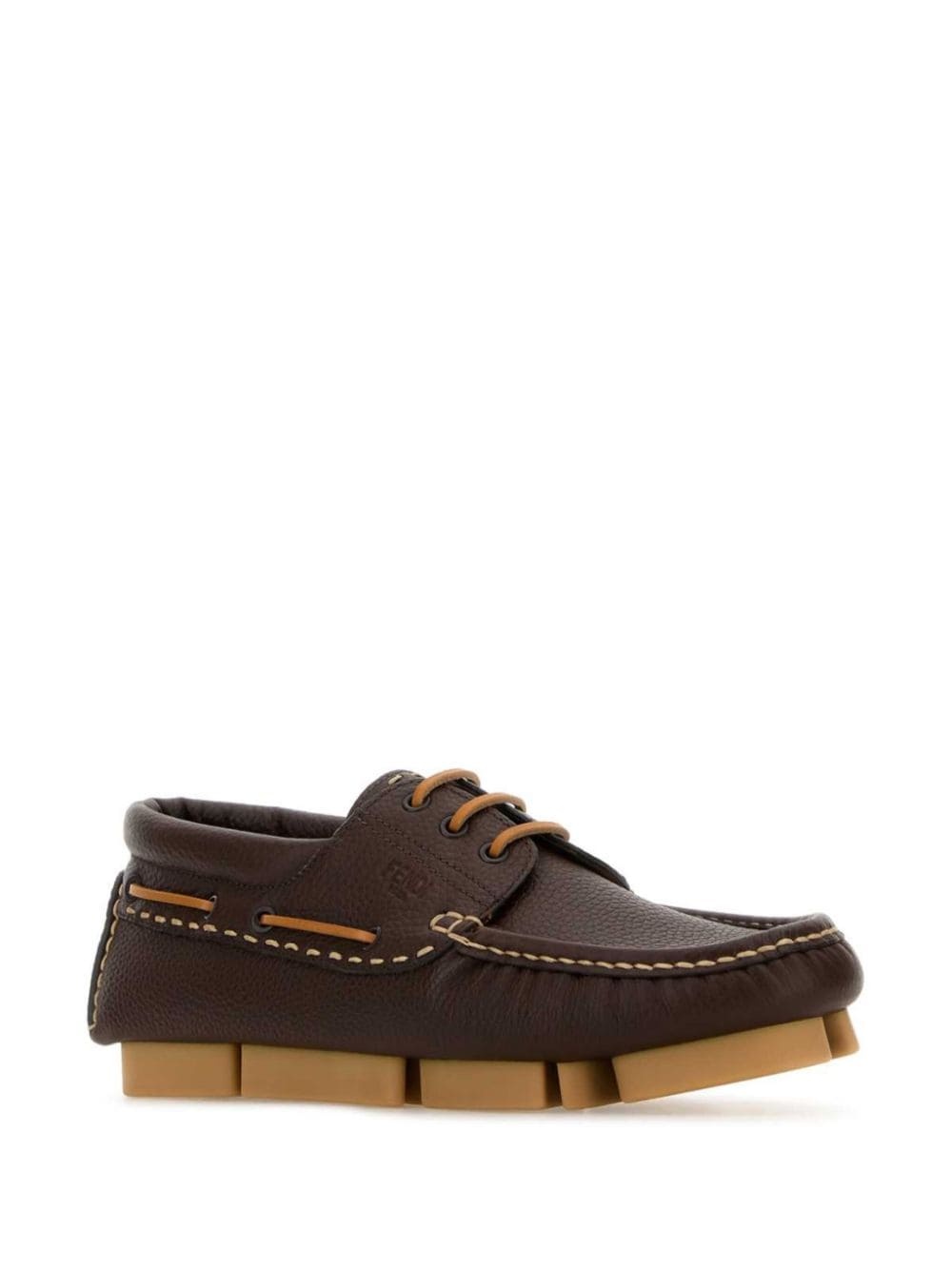 leather lace-up loafers - 2