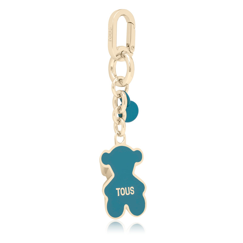 TOUS Turquoise and gold-colored Key Ring TOUS Trunk Bear outlook
