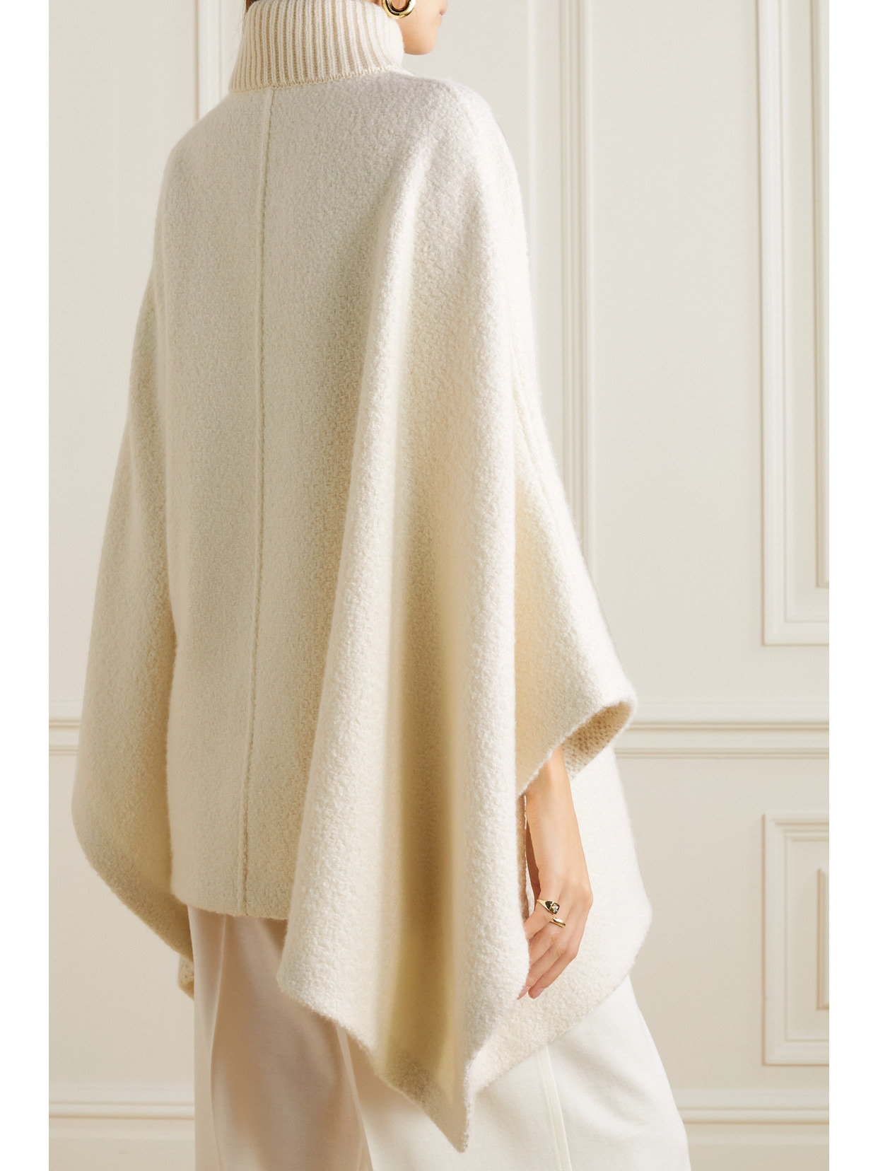 Britney Cashmere And Silk-blend Turtleneck Poncho - 3