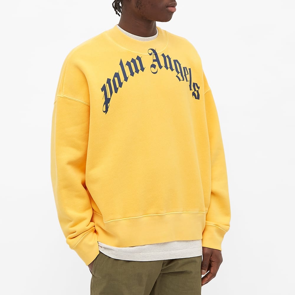 Palm Angels Vintage Wash Curved Crew Sweat - 3