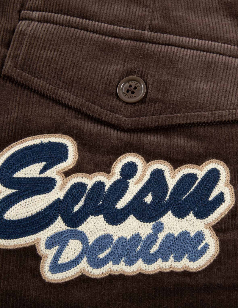 LOGO AND SEAGULL EMBROIDERY RELAX FIT CORDUROY PANTS 7