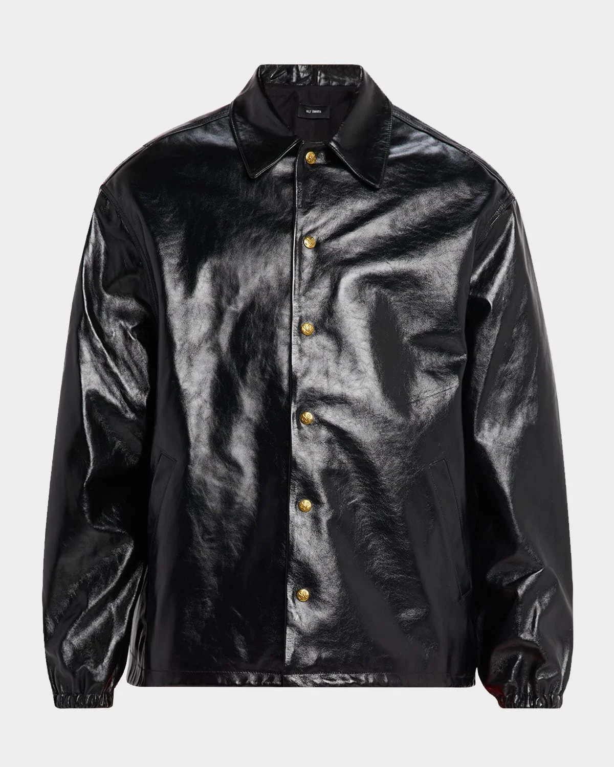 Men's Leather Coach Jacket - 1