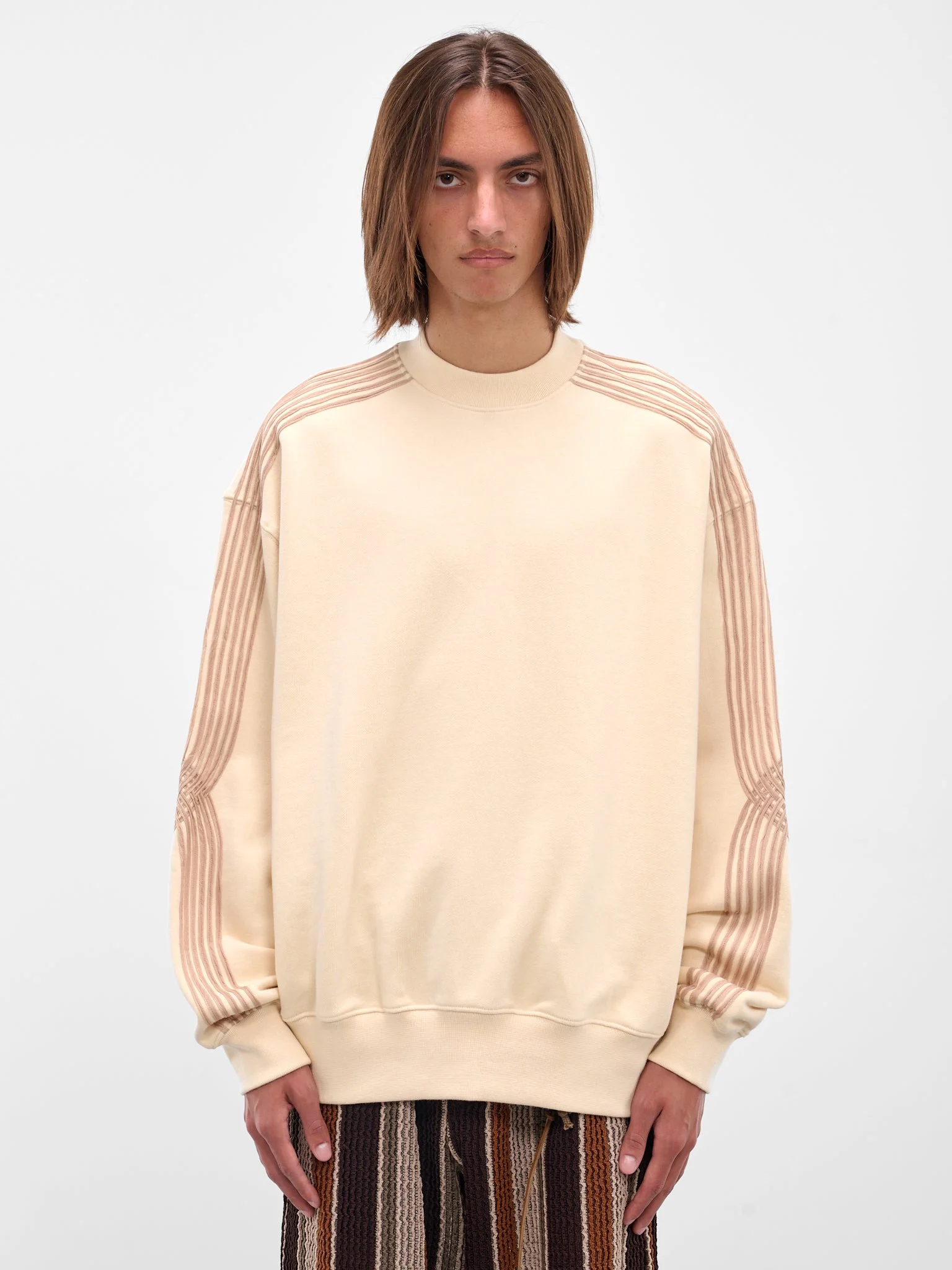 Ivory Applique Gym Crewneck Pullover - 1