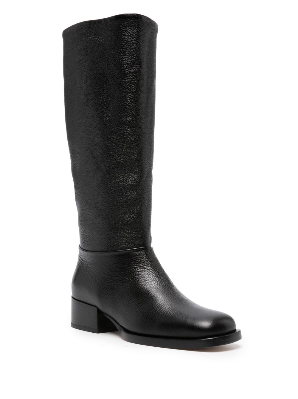 smooth-grain leather boots - 2