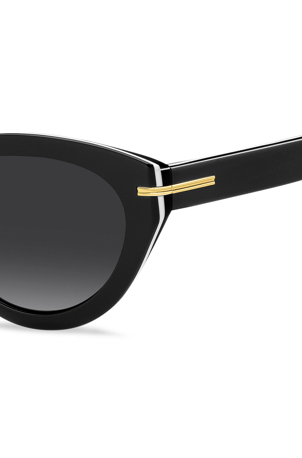 BLACK-ACETATE SUNGLASSES WITH GOLD-TONE TRIMS - 2
