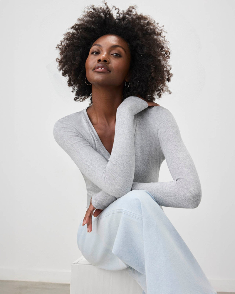 Splendid Valley Rib V-Neck outlook