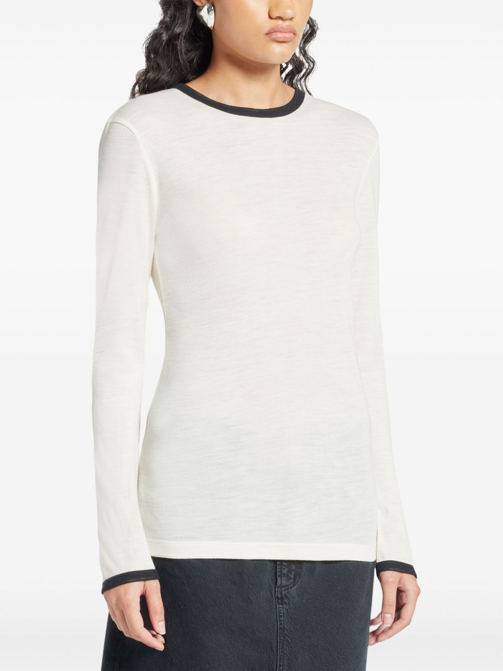 long-sleeve wool jumper - 3